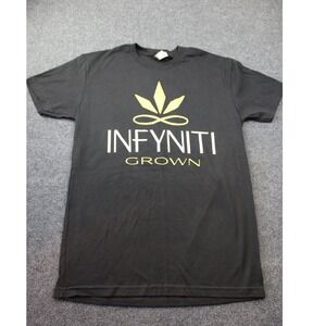 Next Level Apparel Infyniti Grown Graphic T-Shirt Mens Small Black Gold Leaf Tee